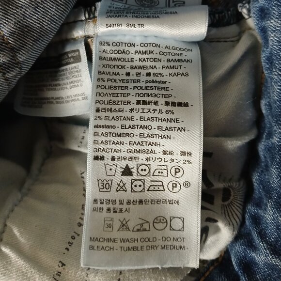 Levis Made & Crafted Jeans 721 Size 30 High Rise Skinny Blue Denim Stretch - Picture 12 of 12